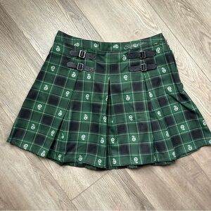 Harry Potter Slytherin Green Plaid Women's Skirt